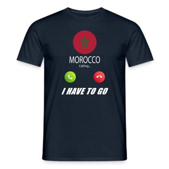 Le Maroc qualifie de slogan les drapeaux lusiger - T-shirt homme - marine - Devant - AI Model Male 178 light (178cm)