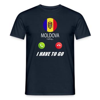 Moldova calls lusiger flags slogan - Men's T-Shirt - navy - Front - AI Model Male 178 light (178cm)