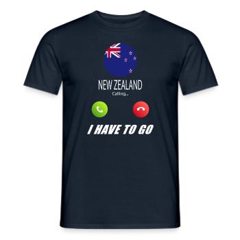 La Nouvelle-Zélande appelle les drapeaux lusiger en disant - T-shirt homme - marine - Devant - AI Model Male 178 light (178cm)
