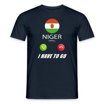 Niger calls lusiger flags saying - Men's T-Shirt - navy - Front - AI Model Male 178 light (178cm)