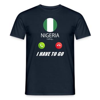 Nigeria calls lusiger flags saying - Men's T-Shirt - navy - Front - AI Model Male 178 light (178cm)