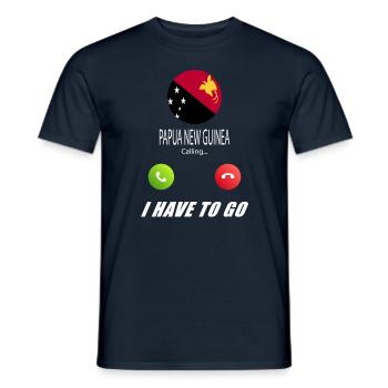 La Papouasie-Nouvelle-Guinée appelle les drapeaux lusiger en disant - T-shirt homme - marine - Devant - AI Model Male 178 light (178cm)