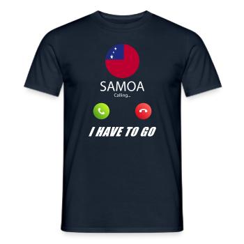 Samoa calls lusiger flags saying - Men's T-Shirt - navy - Front - AI Model Male 178 light (178cm)
