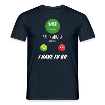 L’Arabie saoudite appelle les drapeaux lusiger le sort - T-shirt homme - marine - Devant - AI Model Male 178 light (178cm)