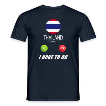 La Thaïlande appelle les drapeaux lusiger en disant - T-shirt homme - marine - Devant - AI Model Male 178 light (178cm)