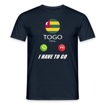 Togo calls on Lusiger flags saying - Men's T-Shirt - navy - Front - AI Model Male 178 light (178cm)