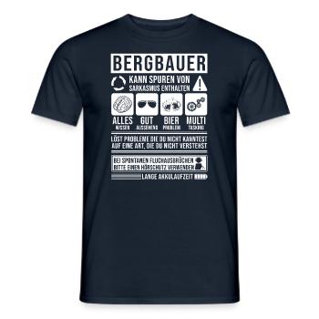 Bergbauer Spruch lustig - Männer T-Shirt - Navy - Vorne - AI Model Male 178 light (178cm)