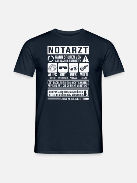 Notarzt Spruch lustig - Männer T-Shirt - Navy