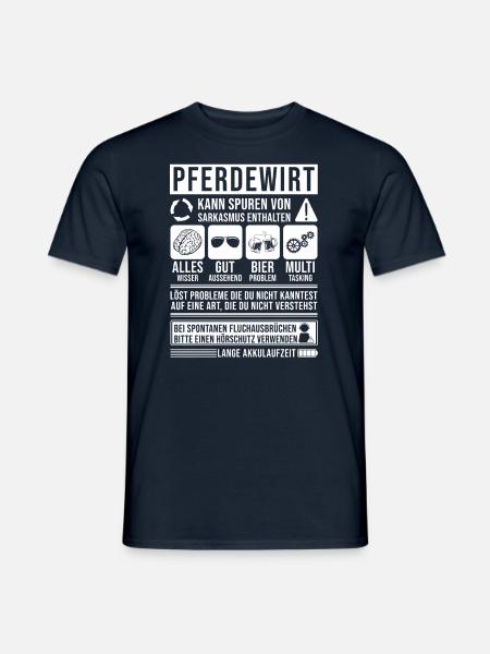 Pferdewirt Spruch lustig - Männer T-Shirt - Navy