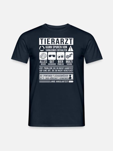 Tierarzt Spruch lustig - Männer T-Shirt - Navy