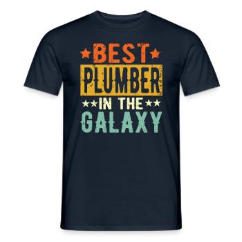 Best Plumber ever Plumber Gift - Men's T-Shirt - navy - Front - AI Model Male 178 light (178cm)