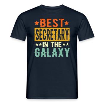 Best Secretary ever Secretary Gift - Men's T-Shirt - navy - Front - AI Model Male 178 light (178cm)