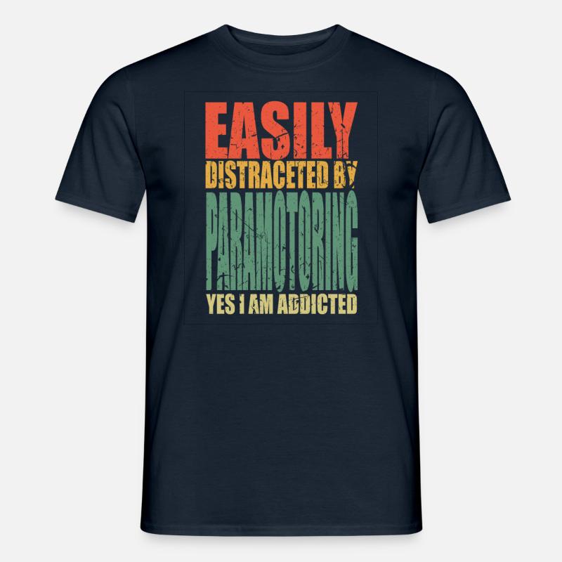 Paramotoring Spruch lustig - Männer T-Shirt - Navy