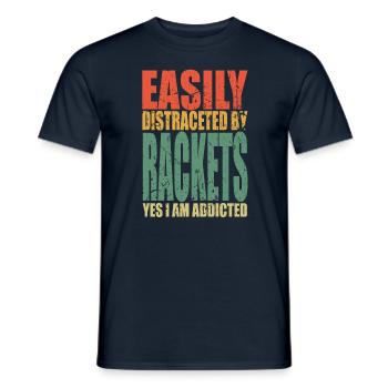 Racket's saying funny - Men's T-Shirt - navy - Front - AI Model Male 178 light (178cm)