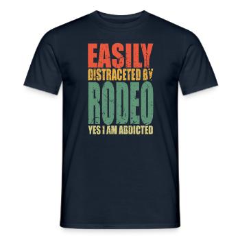 Rodeo saying funny - Men's T-Shirt - navy - Front - AI Model Male 178 light (178cm)