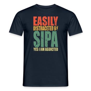 Sipan saying funny - Men's T-Shirt - navy - Front - AI Model Male 178 light (178cm)