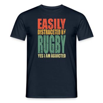 Rugby Spruch lustig - Männer T-Shirt - Navy - Vorne - AI Model Male 178 light (178cm)
