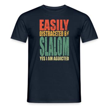 Slalom en disant drôle - T-shirt homme - marine - Devant - AI Model Male 178 light (178cm)