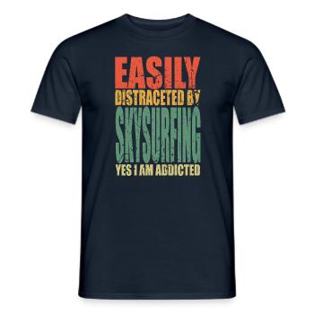 Skysurfing Spruch lustig - Männer T-Shirt - Navy - Vorne - AI Model Male 178 light (178cm)