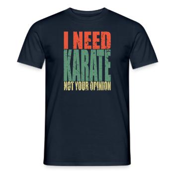 Karate Spruch lustig - Männer T-Shirt - Navy - Vorne - AI Model Male 178 light (178cm)