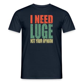 Luge saying funny - Men's T-Shirt - navy - Front - AI Model Male 178 light (178cm)