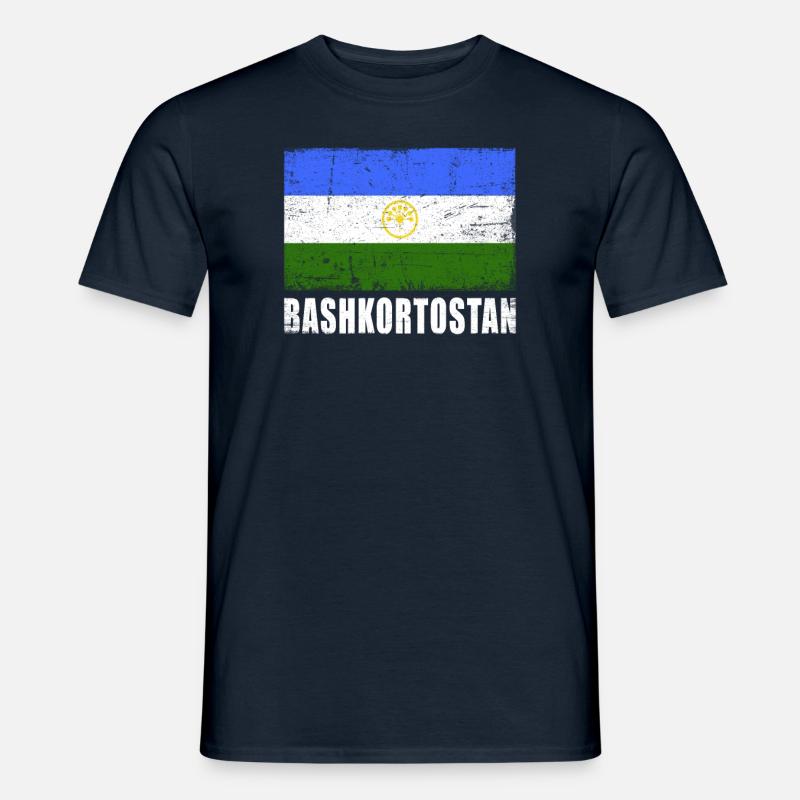 Bashkortostan Flagge - Männer T-Shirt - Navy