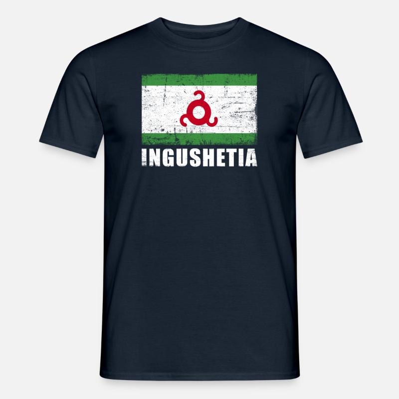 Drapeau de l’Ingouchie Grunge Drapeau de l’Ingouchie - T-shirt homme - marine