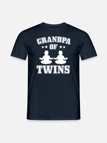 Opa von Zwillinge - Männer T-Shirt - Navy