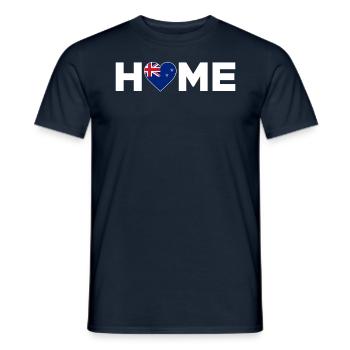 Nouvelle-Zélande Accueil Drapeau de la Nouvelle-Zélande - T-shirt homme - marine - Devant - AI Model Male 178 light (178cm)