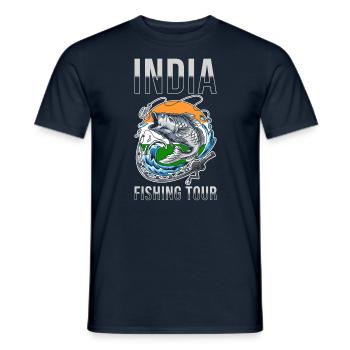 Angel Tour Inde - T-shirt homme - marine - Devant - AI Model Male 178 light (178cm)