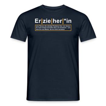 Erzieherin Geschenk Definition Erzieher - Männer T-Shirt - Navy - Vorne - AI Model Male 178 light (178cm)