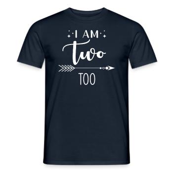 Zwei Jahre Geburtstag Ich Bin Auch Zwei - Männer T-Shirt - Navy - Vorne - AI Model Male 178 light (178cm)