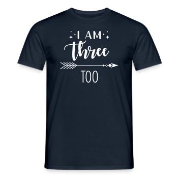 Drei Jahre Geburtstag Ich Bin Auch Drei - Männer T-Shirt - Navy - Vorne - AI Model Male 178 light (178cm)