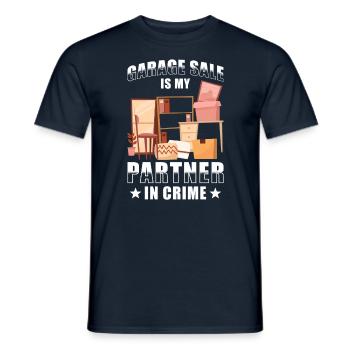 Garage sale slogan - Men's T-Shirt - navy - Front - AI Model Male 178 light (178cm)