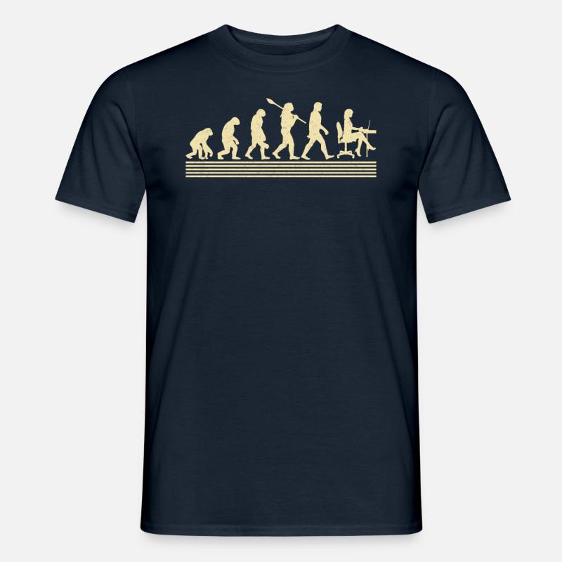 Buchhalter-evolution - Männer T-Shirt - Navy