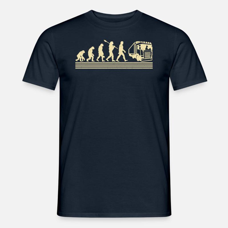 Lkw-fahrer-evolution - Männer T-Shirt - Navy