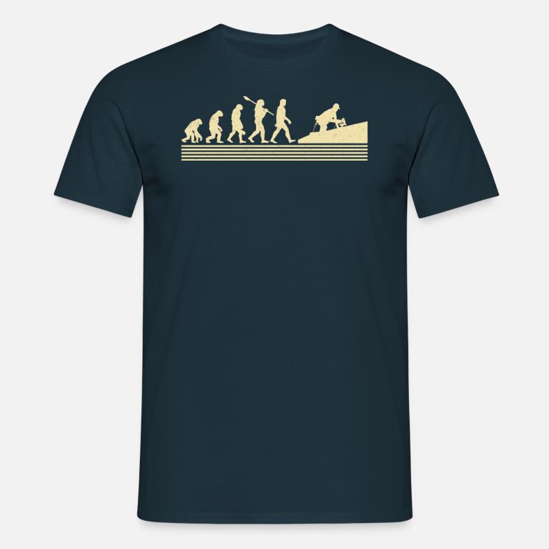 Dachdecker Evolution - Männer T-Shirt - Navy