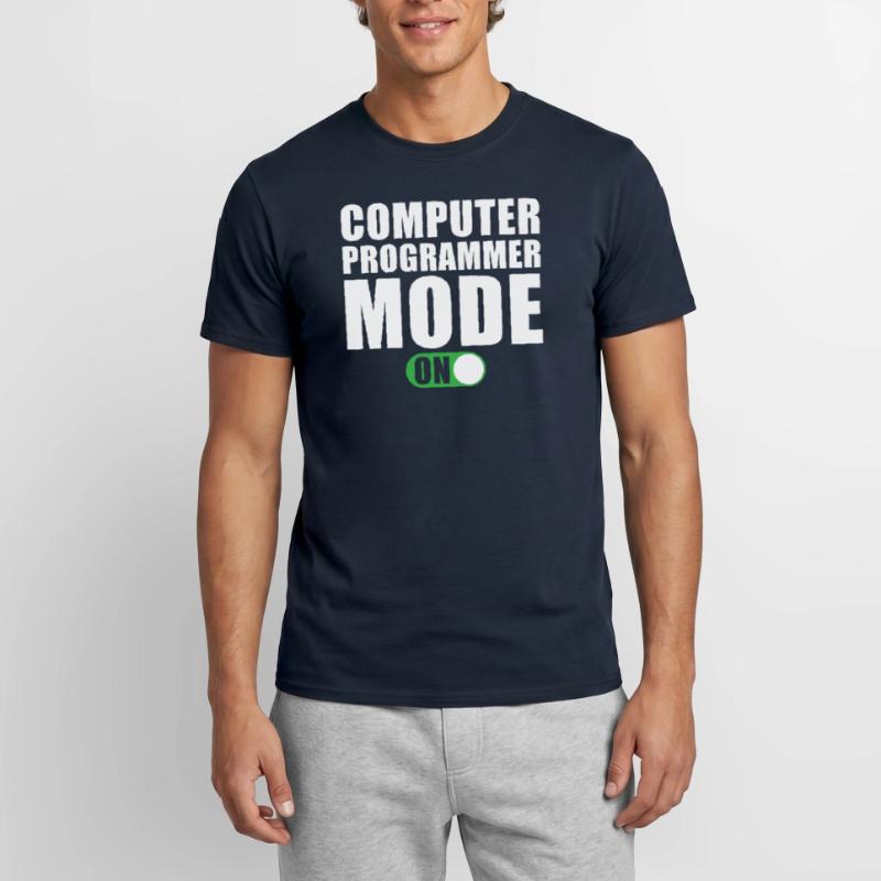 Computer Programmer Mode On Men's T-shirt