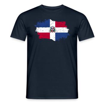 Dominikanische Republik Flagge - Männer T-Shirt - Navy - Vorne - AI Model Male 178 light (178cm)