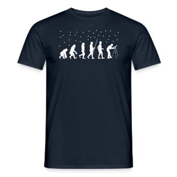 Astronomie Télescope Evolution Astronomie - T-shirt homme - marine - Devant - AI Model Male 178 light (178cm)