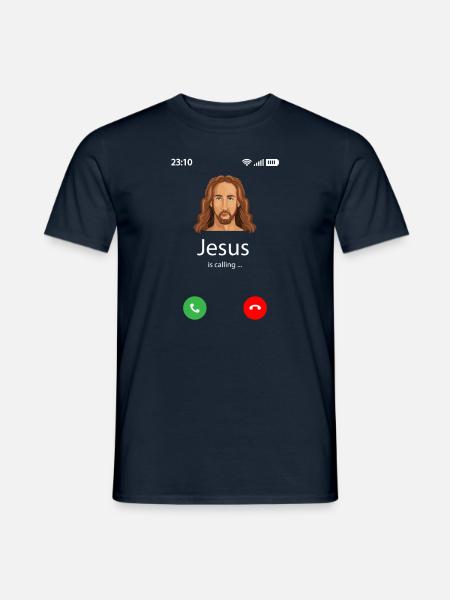 Jesus is calling - Männer T-Shirt - Navy