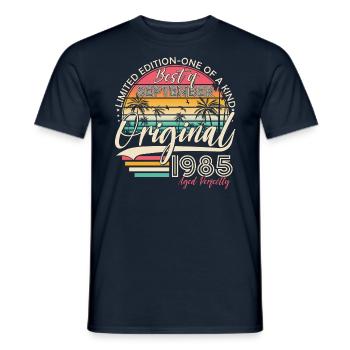 September 1985 Vintage Vintage Retro Birthday - Men's T-Shirt - navy - Front - AI Model Male 178 light (178cm)