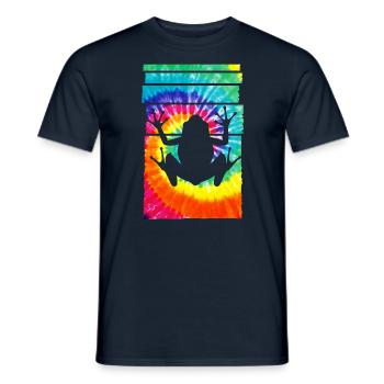 Frog Hippie Tie Dye - Männer T-Shirt - Navy - Vorne - AI Model Male 178 light (178cm)