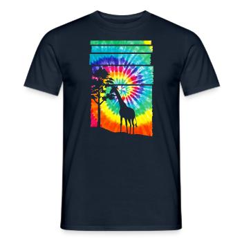 Afrika Safari Giraffe - Männer T-Shirt - Navy - Vorne - AI Model Male 178 light (178cm)