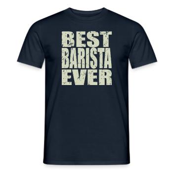 Meilleur barista jamais Barista Cadeau - T-shirt homme - marine - Devant - AI Model Male 178 light (178cm)