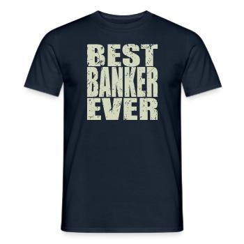 Meilleur banquier de tous les temps Cadeau de banquier - T-shirt homme - marine - Devant - AI Model Male 178 light (178cm)