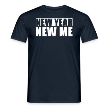 Slogan de motivation pour le Nouvel An - T-shirt homme - marine - Devant - AI Model Male 178 light (178cm)