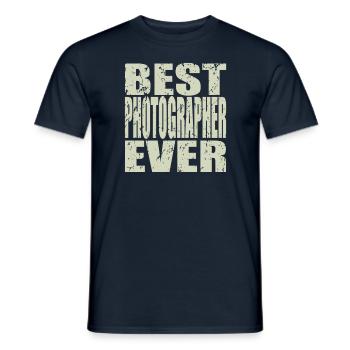 Meilleur photographe de tous les temps Fotgraf Gift - T-shirt homme - marine - Devant - AI Model Male 178 light (178cm)