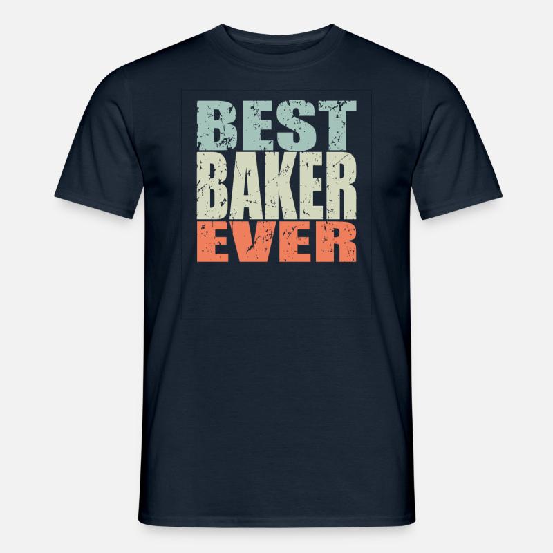 Best Bäcker ever Bäcker Geschenk - Männer T-Shirt - Navy