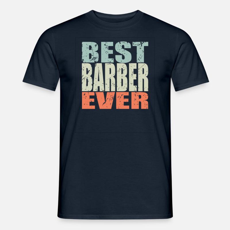 Best Barber ever Barber Geschenk - Männer T-Shirt - Navy
